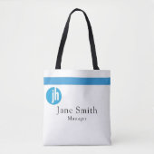 Tote Bag Jackson Hewitt Blue Monogram (Devant)