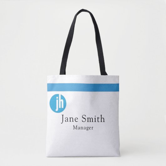 Tote Bag Jackson Hewitt Blue Monogram (Devant)