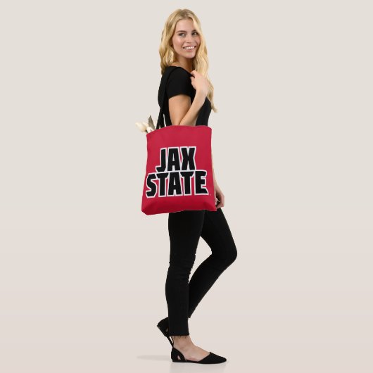 Tote Bag Jacksonville State University JAX STATE Bold Text (Sur le modèle)