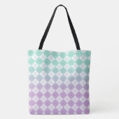 Tote Bag Jacquards à dégradé - violet clair et vert (Dos)