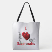 Tote Bag J'adore chat Savannah argent (Dos)