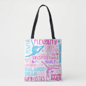 Tote Bag J'adore la gymnastique (Devant)