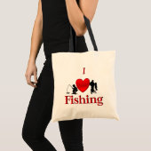 Tote Bag J'adore la pêche (Devant (produit))