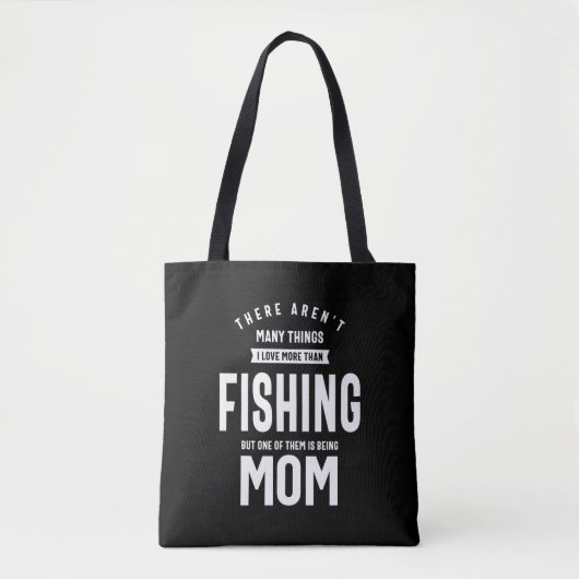 Tote Bag J'adore la pêche. J'aime être une maman (Devant)
