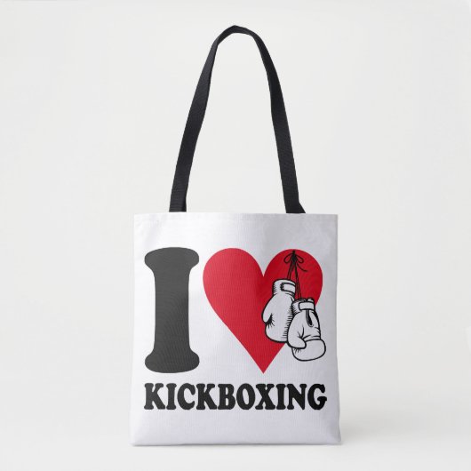 Tote Bag J'adore le kickboxing (Devant)
