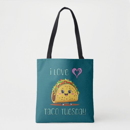 Tote Bag J'adore le mardi taco (Devant)