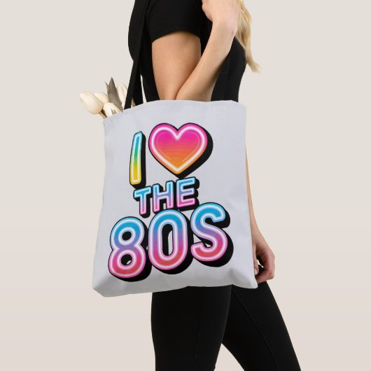 Tote Bag J'adore les années 80 (De près)