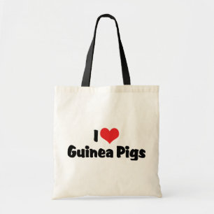 Tote Bag J'adore les cochons d'Inde à coeur