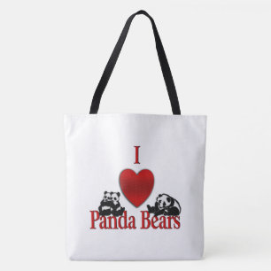 Tote Bag J'adore les ours pandas