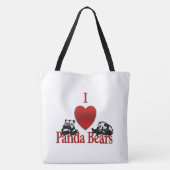 Tote Bag J'adore les ours pandas (Dos)