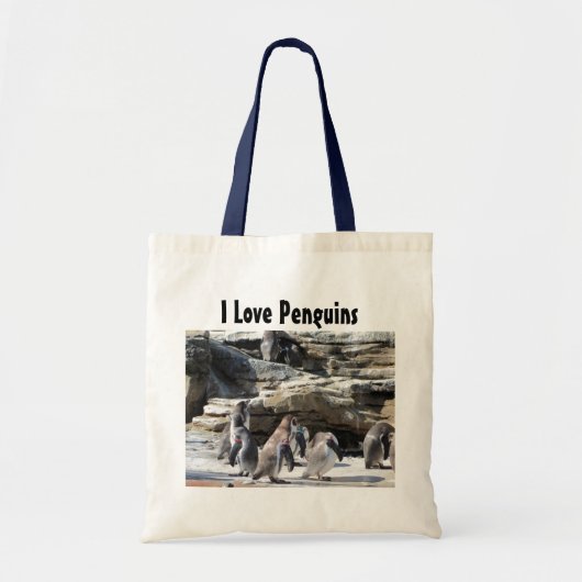 Tote Bag J'adore les pingouins (Devant)