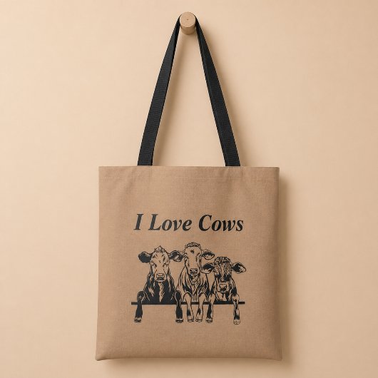 Tote Bag J'adore les vaches