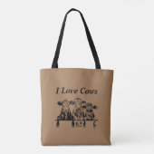 Tote Bag J'adore les vaches (Dos)