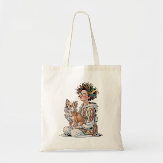 Tote Bag j'adore mon chihuahua (Devant)