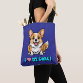 Tote Bag J'adore mon Corgi (De près)