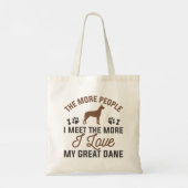 Tote Bag J'adore mon Great Dane (Dos)