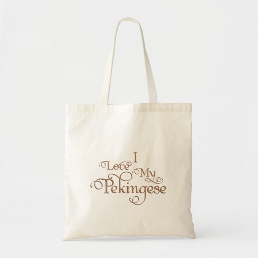 Tote Bag J'adore mon pékinois (Devant)