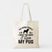 Tote Bag J'adore mon pug (Dos)