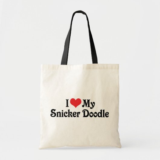Tote Bag J'adore mon Snicker Doodle (Devant)