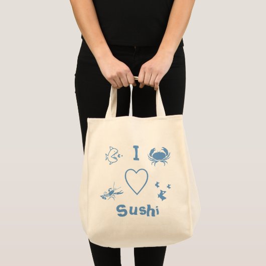 Tote Bag J'adore Sushi (Devant (produit))
