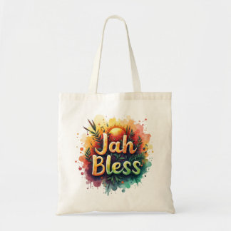 Tote Bag Jah Bless Reggae Watercolor