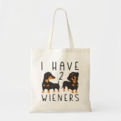 Tote Bag J'Ai 2 Wieners (Devant)
