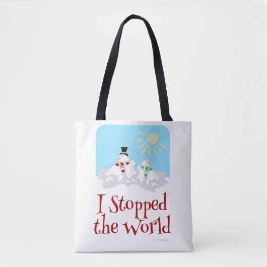Tote Bag J'Ai Arrêté Le Snowman Mondial (Devant)