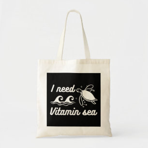 Tote Bag J'ai besoin de la tortue marine vitamine