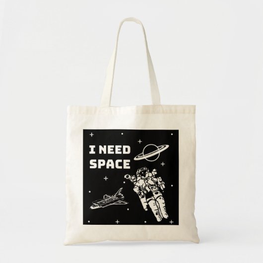 Tote Bag J'ai besoin d'un Geek spatial (Devant)