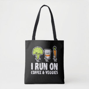 Tote Bag J'Ai Couru Sur Un Légume De Café Vegetarian Vega