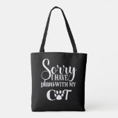 Tote Bag J'Ai Des Avions Avec Mon Chat (Dos)