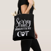 Tote Bag J'Ai Des Avions Avec Mon Chat (De près)