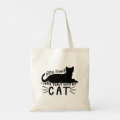 Tote Bag J'ai des plans avec mon chat (Dos)