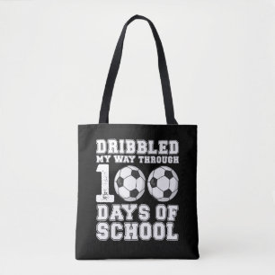 Tote Bag J'ai dribblé mon chemin à travers 100 jours de soc