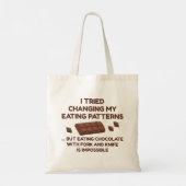 Tote Bag J'Ai Essayé De Changer Mes Motifs De Manger (Dos)