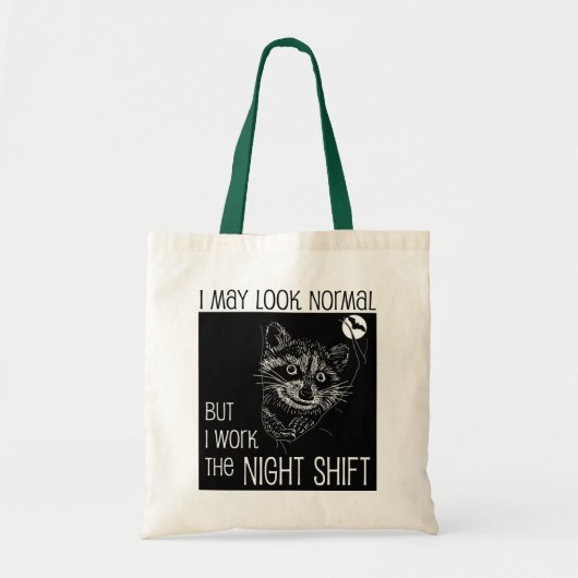 Tote Bag J'ai l'air normal mais je travaille la nuit (Devant)