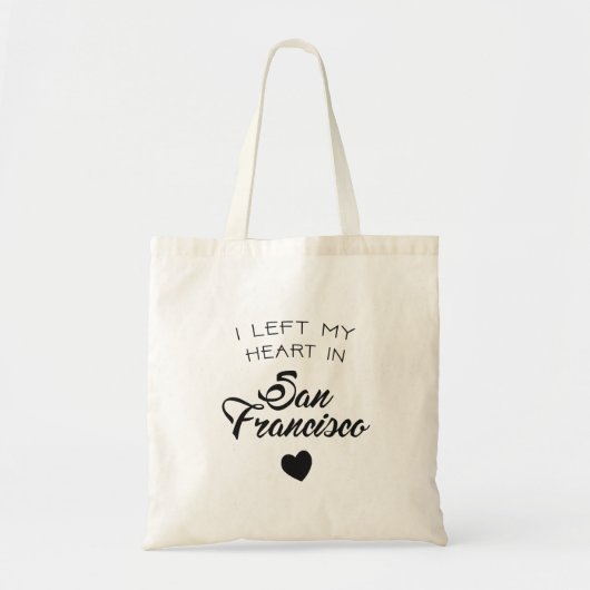 Tote Bag J'ai quitté mon coeur à San Francisco (Devant)