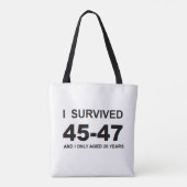 Tote Bag J'ai survécu 45-47 (Dos)