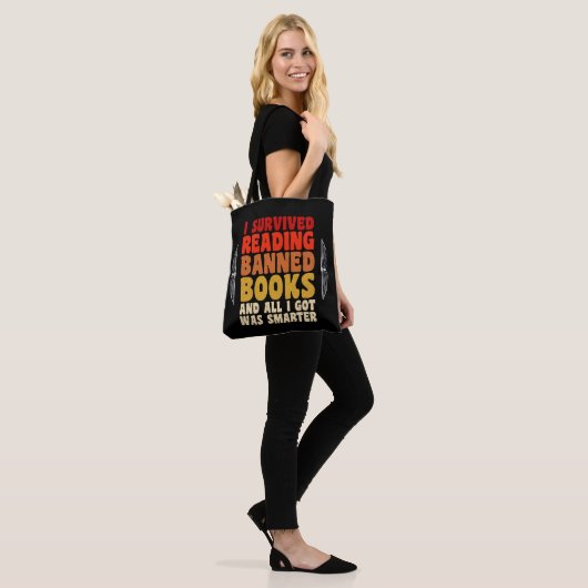 Tote Bag J'Ai Survécu À La Lecture Interdits Livres Drôle C (Sur le modèle)