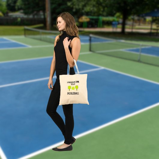 Tote Bag J'ai suspendu mon jeu pour jouer au pickleball