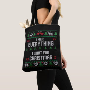 Tote Bag J'ai tout ce que je veux pour Noël C'est moi je su