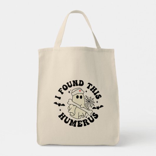 Tote Bag J'Ai Trouvé Cet Humerus - Halloween Mignonne Infir (Dos)