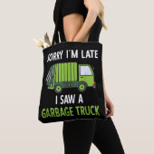 Tote Bag J'ai vu des ordures de camion costume de recyclage (De près)