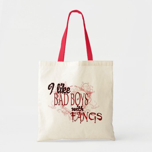 Tote Bag J'aime Badboys avec des crocs (Devant)