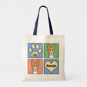 Tote Bag J'aime Basenjis (Devant)