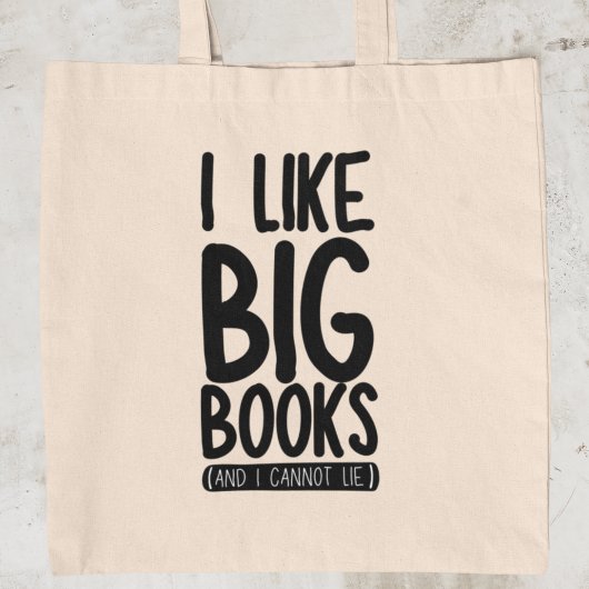 Tote Bag J'aime Big Books Funny Bookworm Reader Librarian