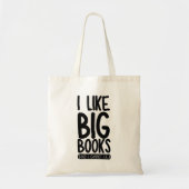 Tote Bag J'aime Big Books Funny Bookworm Reader Librarian (Devant)