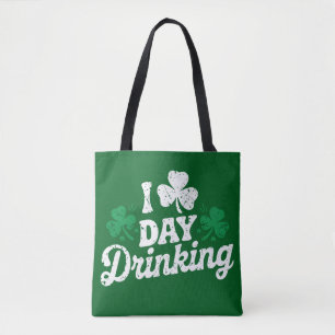 Tote Bag J'aime boire pendant la journée, drôle de St Patri