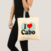 Tote Bag J'aime Cabo, Brésil. AMO O Cabo, Brésil d'Eu (Devant (produit))