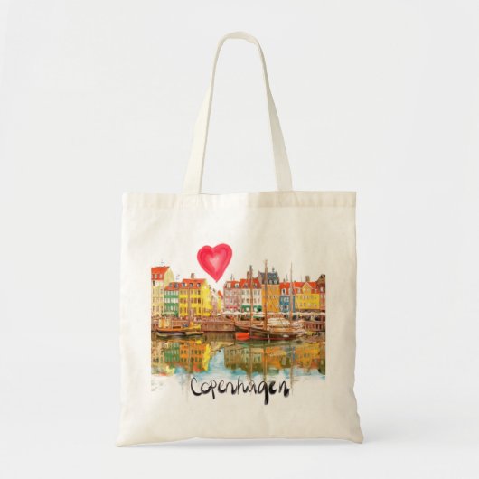 Tote Bag J'aime Copenhague (Devant)